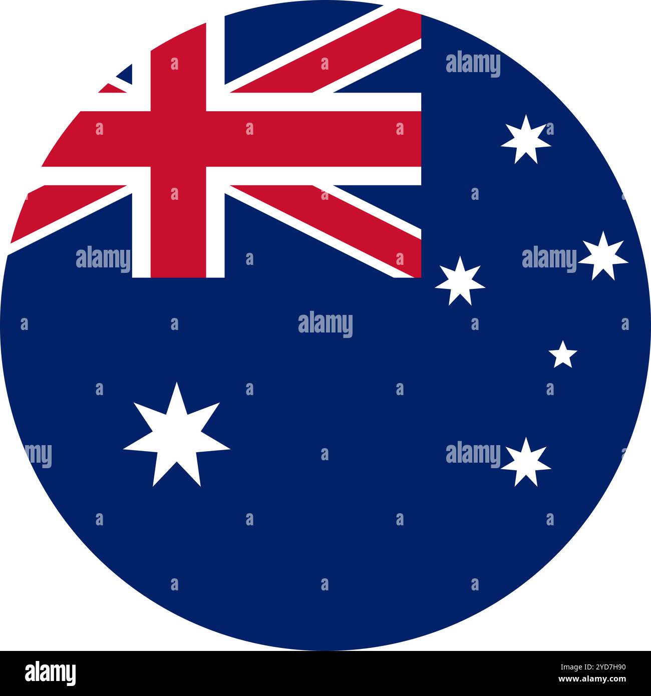 Australia Circle Flag, Circle Flag of Australia, immagini vettoriali Illustrazione Vettoriale