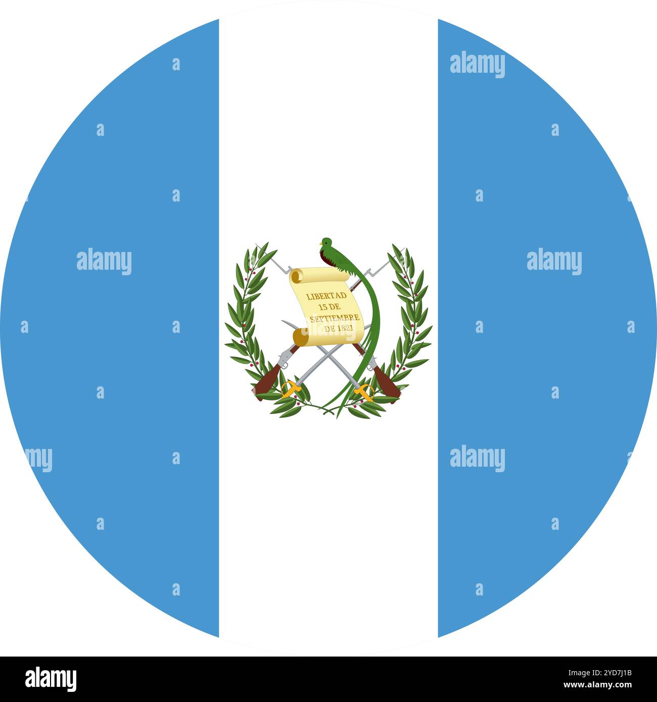 Guatemala Circle Flag, Circle Flag of Guatemala, immagini vettoriali Illustrazione Vettoriale
