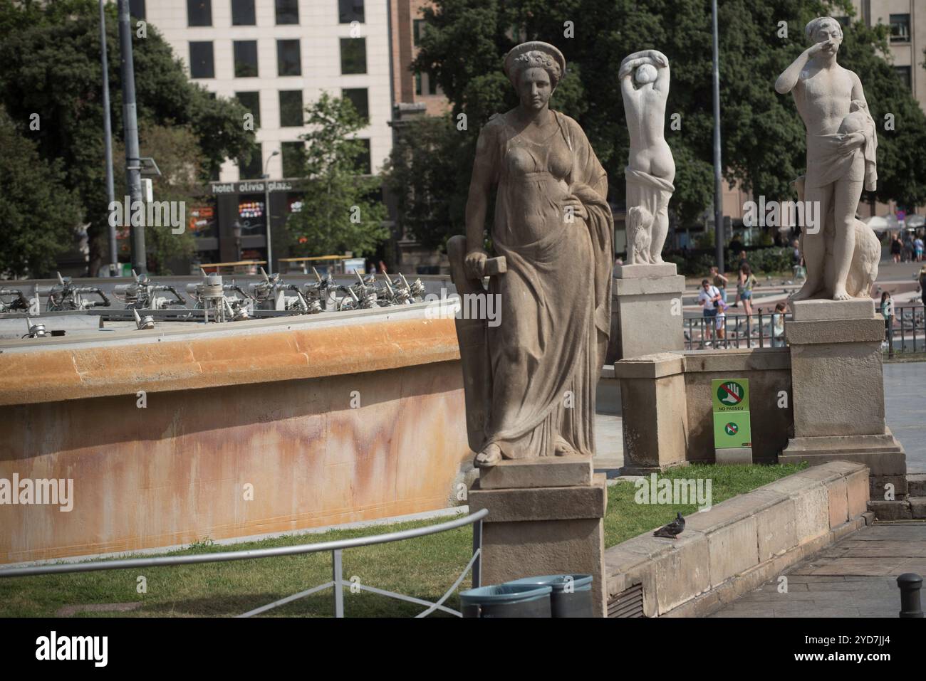 Barcellona è una meta turistica molto conosciuta Foto Stock