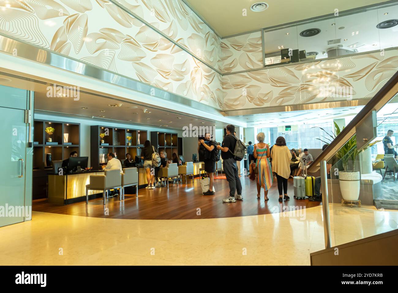 M Hotel Singapore lobby interna Foto Stock