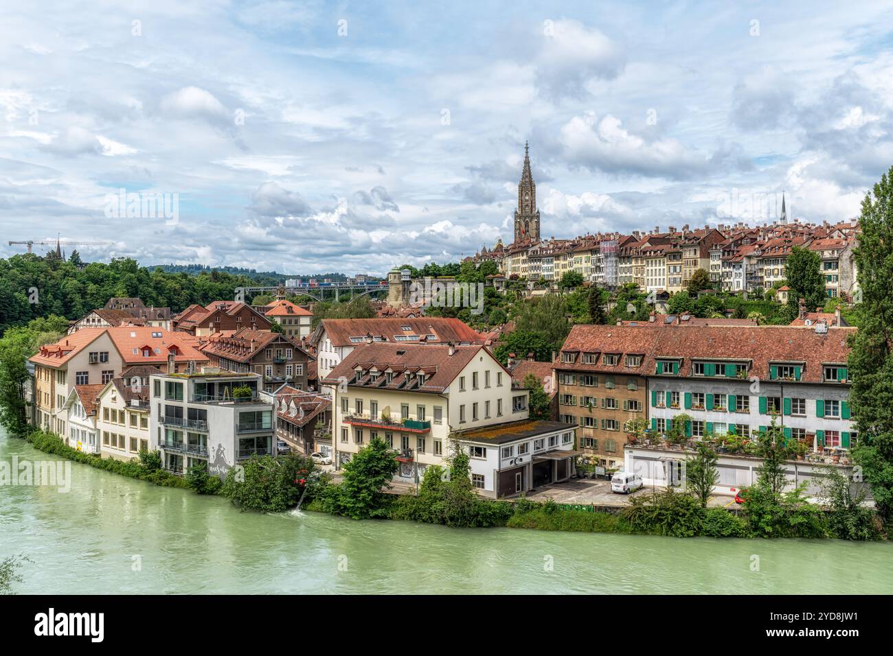 Vista della città vecchia svizzera da Nydeggbrucke Foto Stock