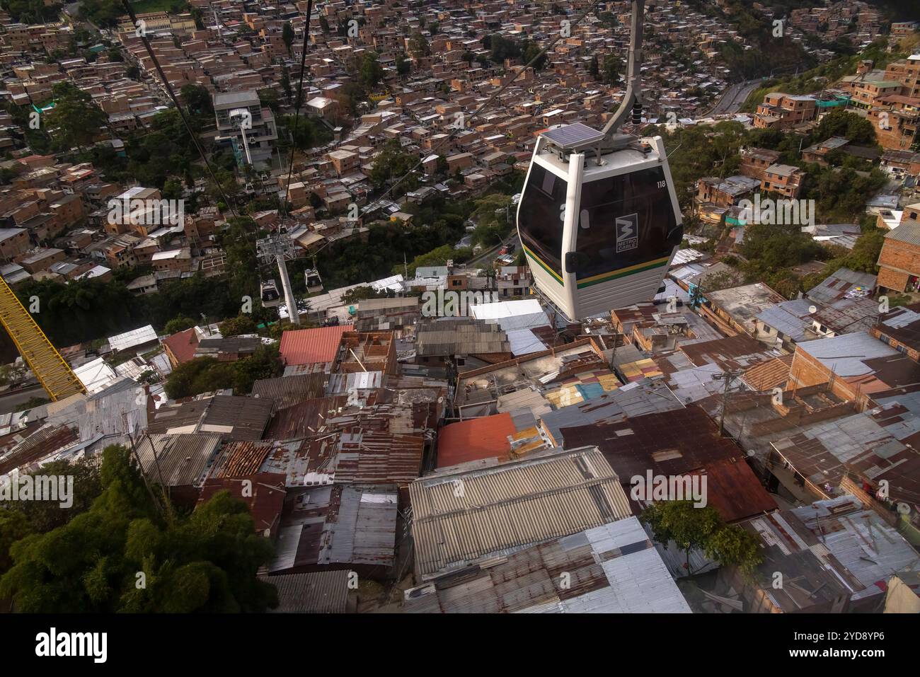 Paesaggio urbano dei bassifondi di Medellin, Colombia Foto Stock