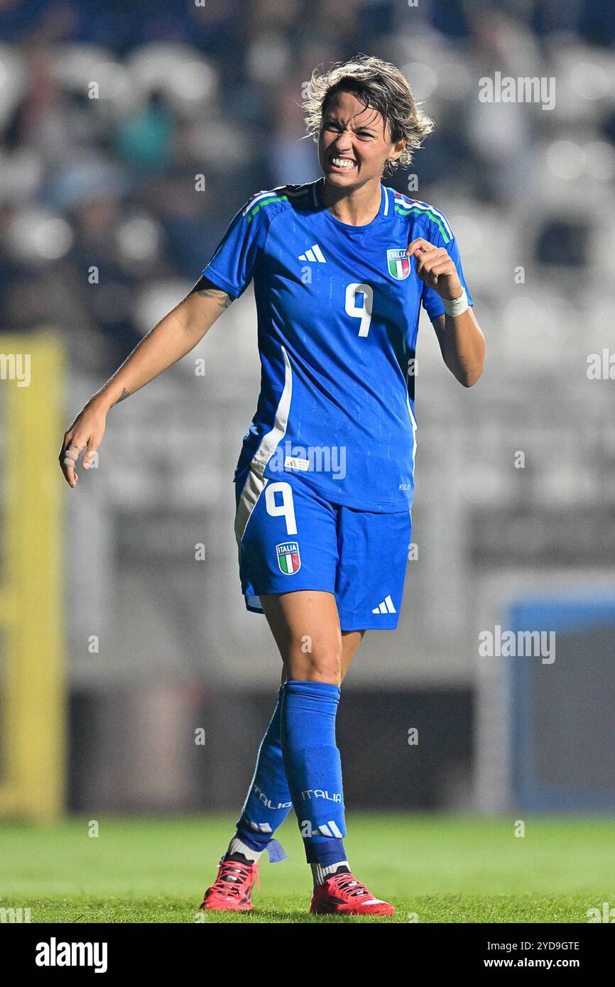 Stadio tre Fontane, Roma, Italia. 25 ottobre 2024. Women International Friendly, Italia contro Malta; Valentina Giacinti of Italy Credit: Action Plus Sports/Alamy Live News Foto Stock
