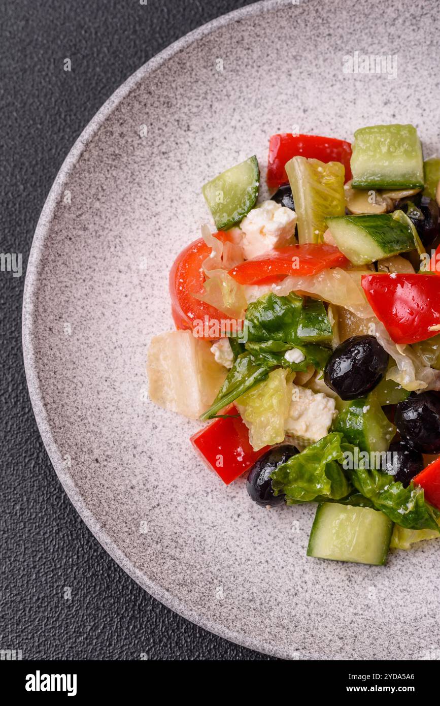 Deliziosa insalata fresca di peperoni dolci Foto Stock