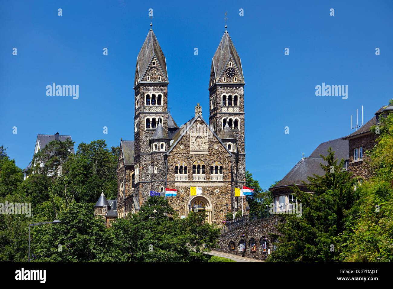 Chiesa parrocchiale di Clerf o Clervaux francese o Cliaerref lussemburghese o Klierf, Lussemburgo, Europa Foto Stock