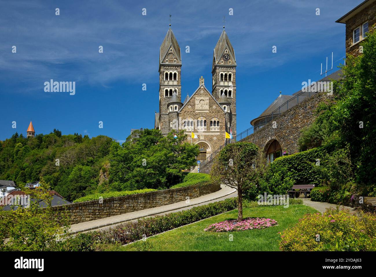 Chiesa parrocchiale di Clerf o Clervaux francese o Cliaerref lussemburghese o Klierf, Lussemburgo, Europa Foto Stock