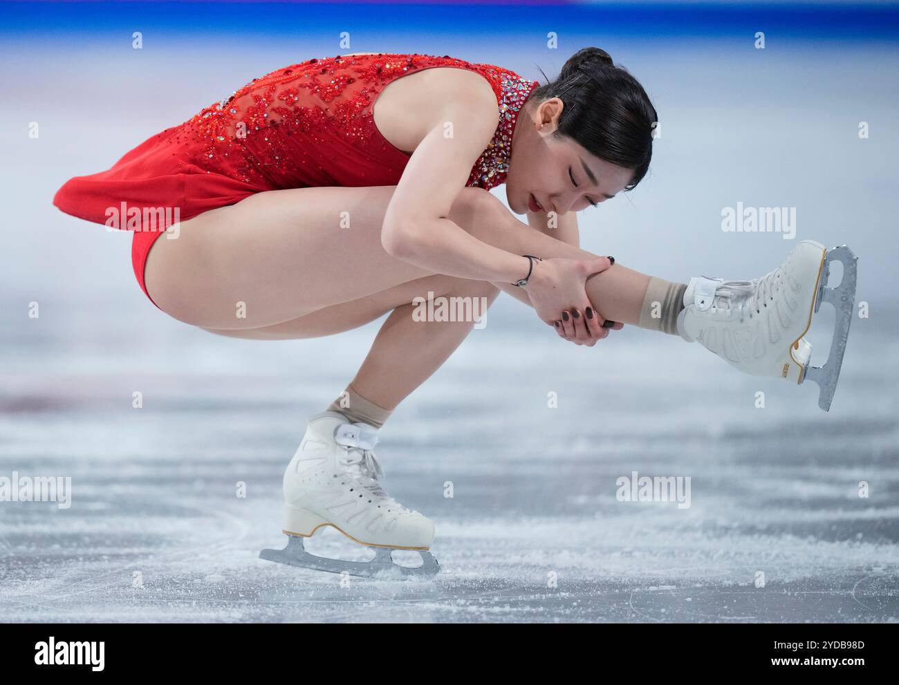 Seoyeong Wi of Korea pattina durante il programma Women Short alla competizione ISU di pattinaggio artistico Skate Canada il 25 ottobre 2024 ad Halifax, in Canada. Crediti: Mathieu Belanger/AFLO/Alamy Live News Foto Stock