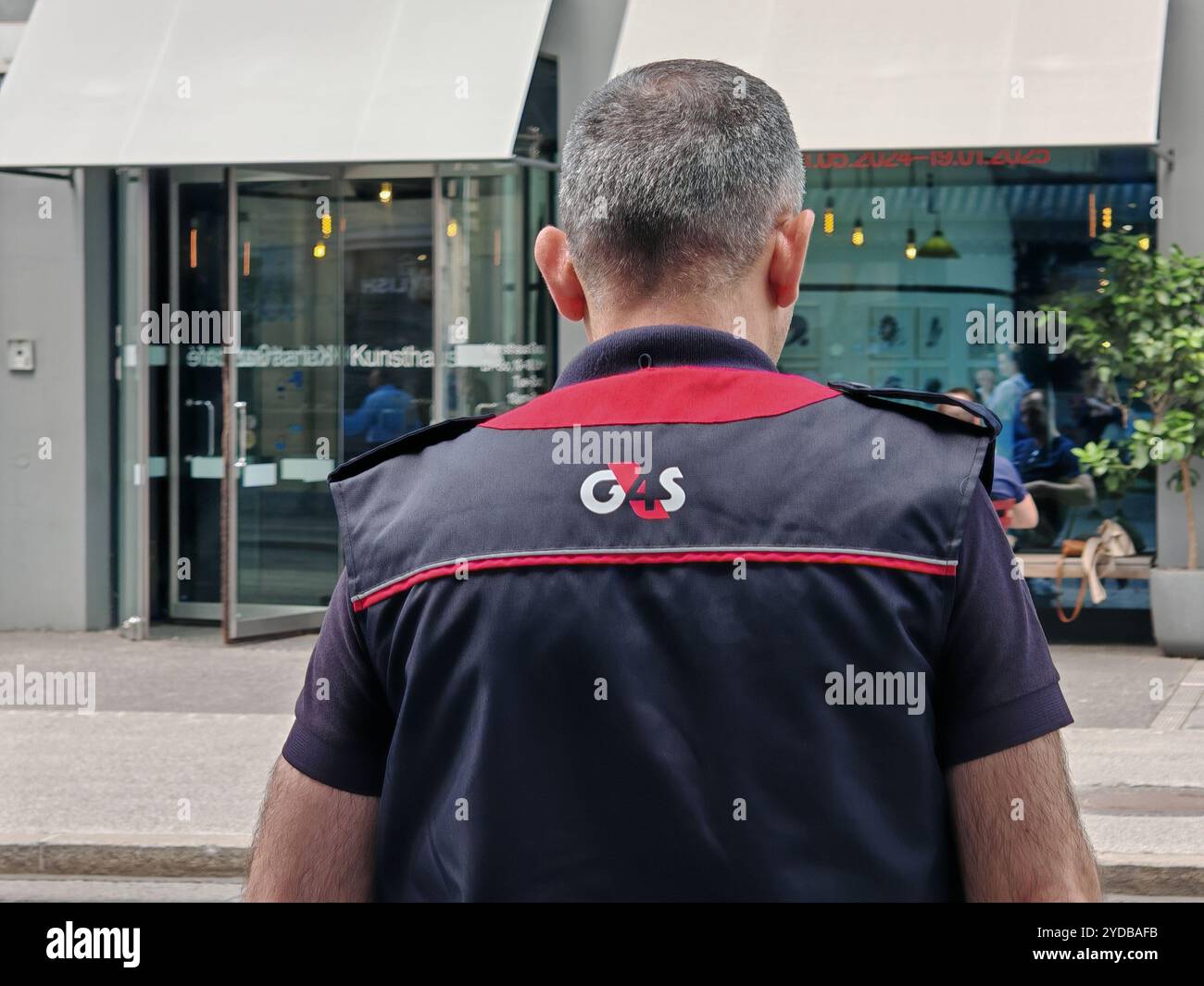 Servizio di sicurezza G4S o società di sicurezza Foto Stock