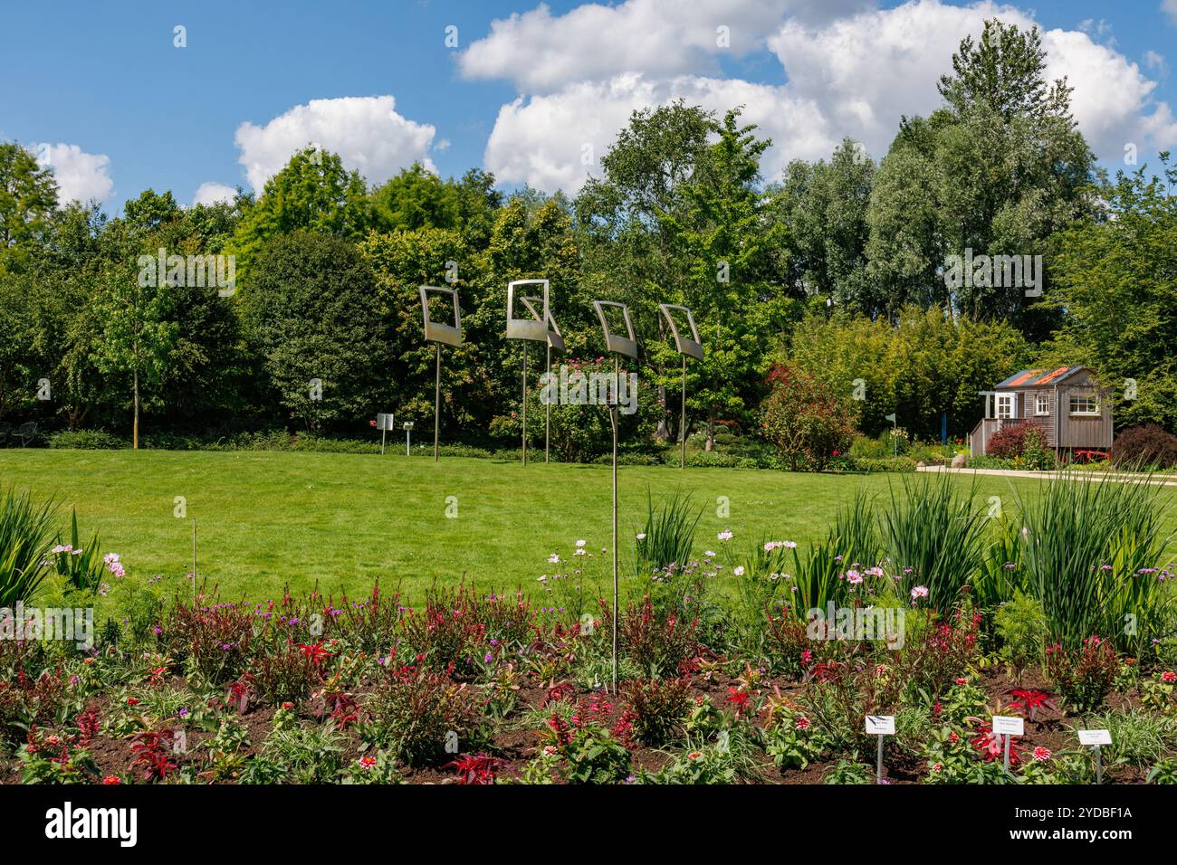 Estate in un giardino tedesco Foto Stock