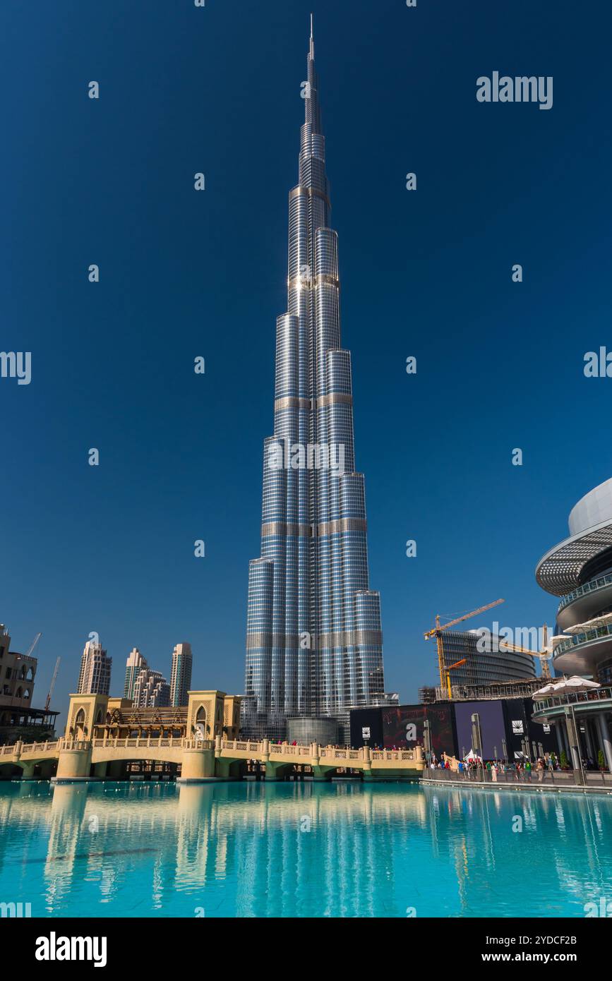 Burj al Khalifa, l'edificio più alto del mondo Foto Stock