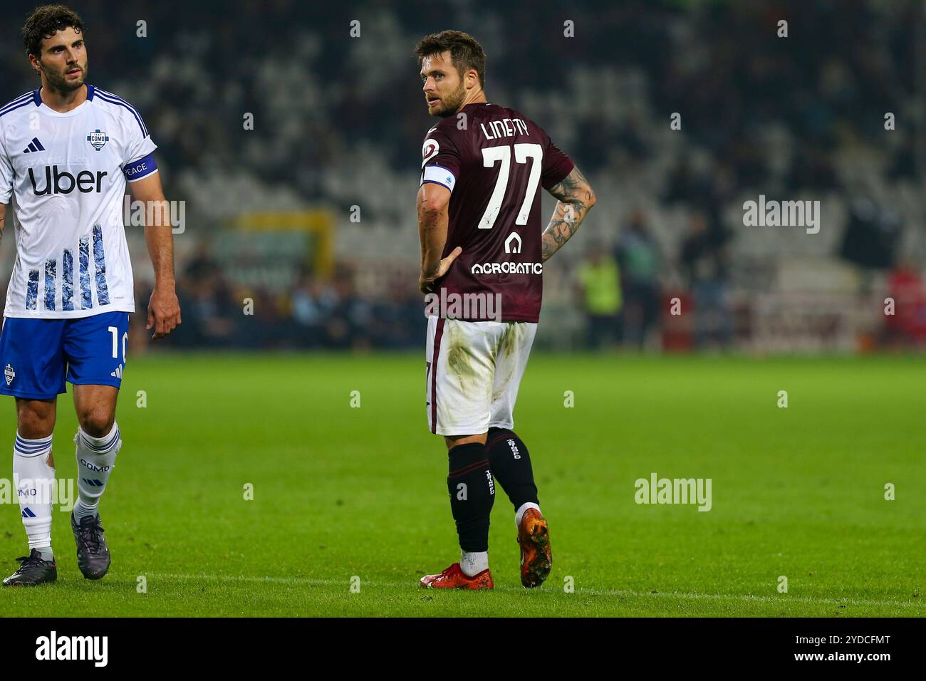 Karol Linetty del Torino FC durante la partita di serie A tra Torino FC e Como 1907 il 25 ottobre 2024 allo Stadio Olimpico grande Torino di Torino, Ita Foto Stock