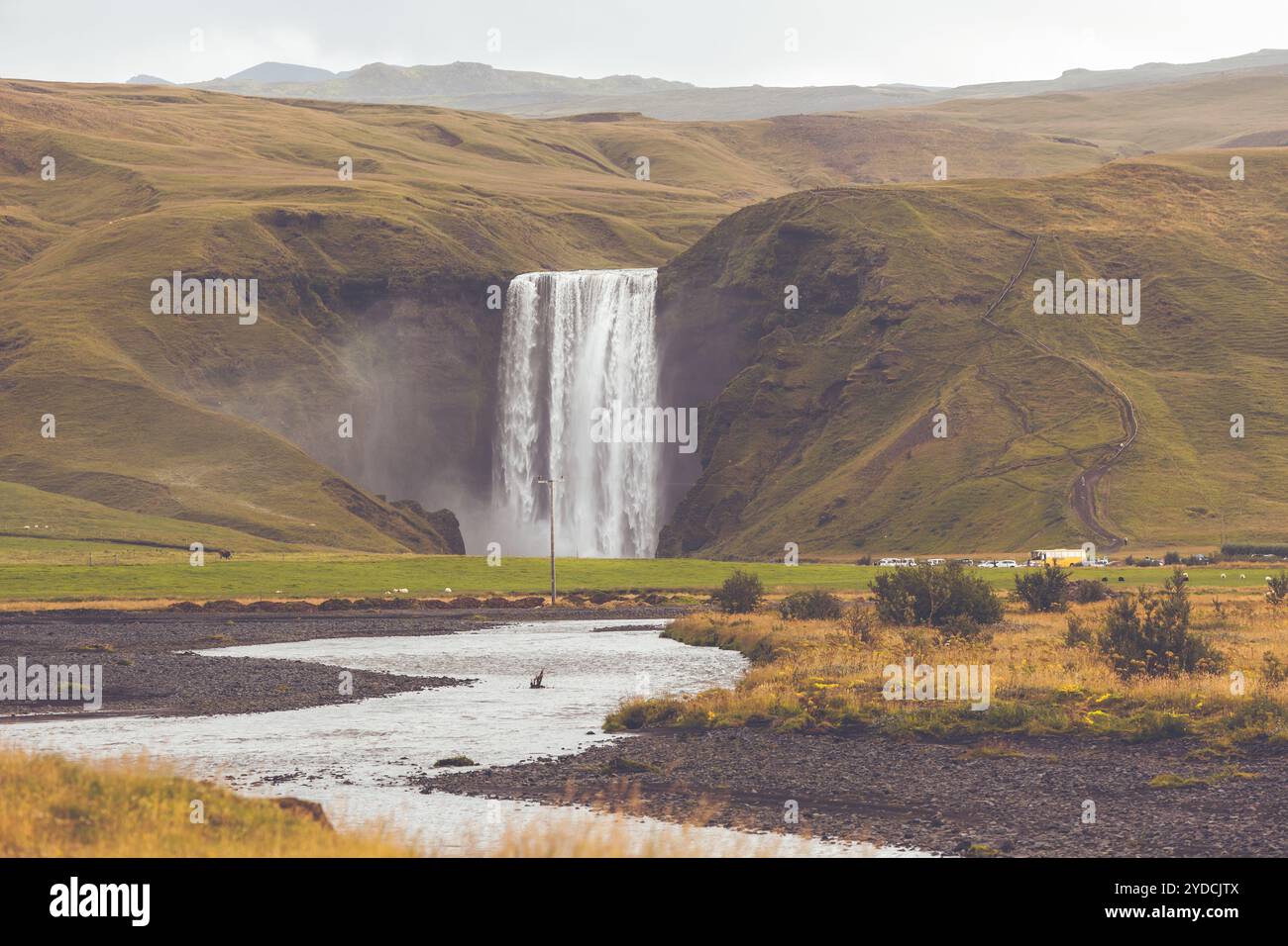Skogafoss cascata, Islanda Foto Stock