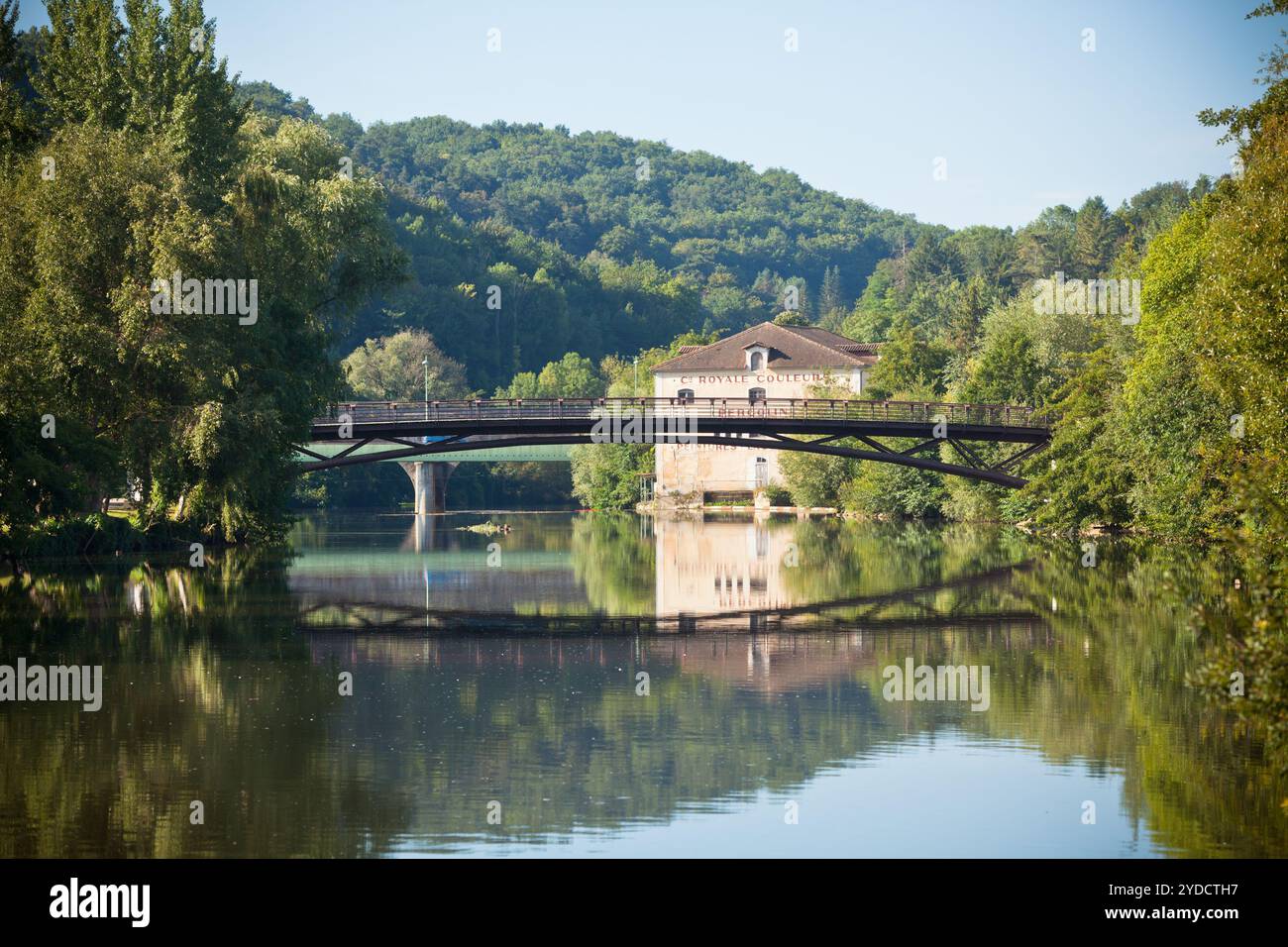 Paesaggio con il fiume Vezere Foto Stock