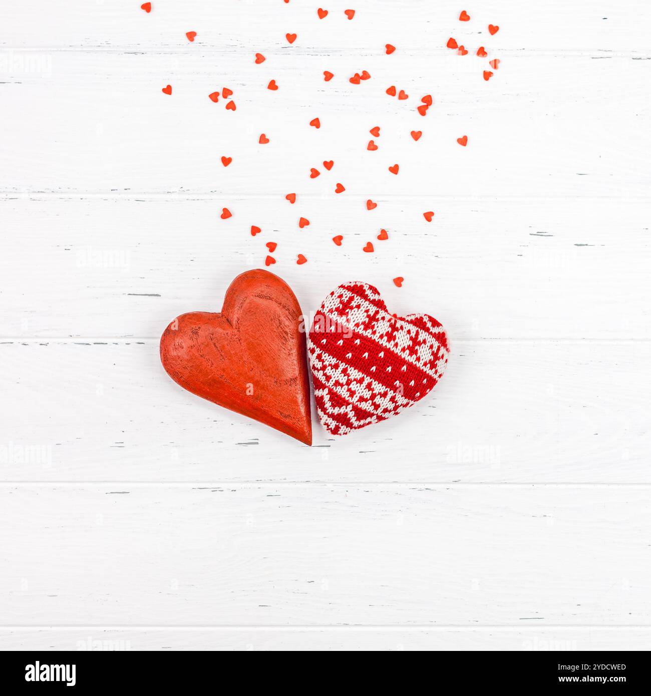 Composizione romantica creativa per San Valentino Foto Stock