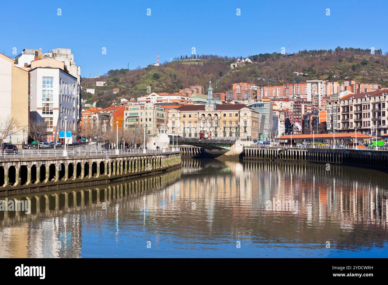 Bilbao, Paesi Baschi, paesaggio urbano della Spagna Foto Stock