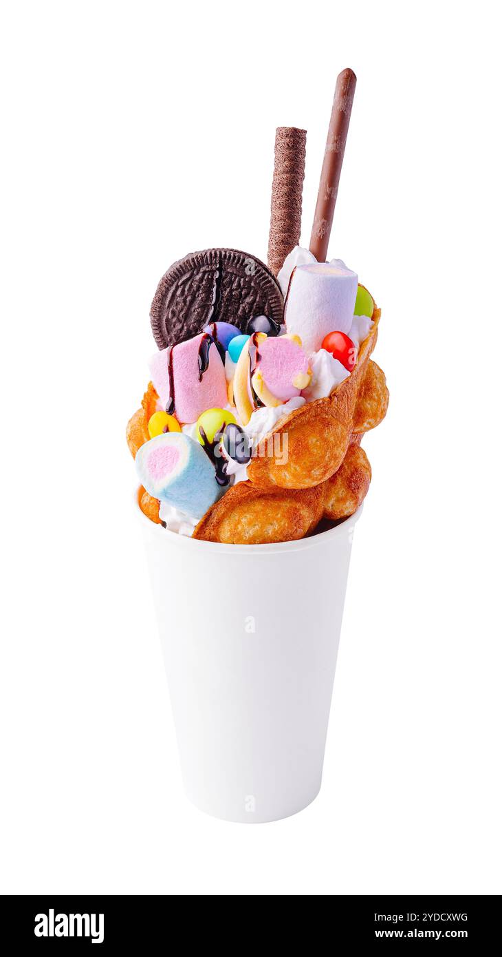 Hong kong o cialde con gelato e marshmallow Foto Stock