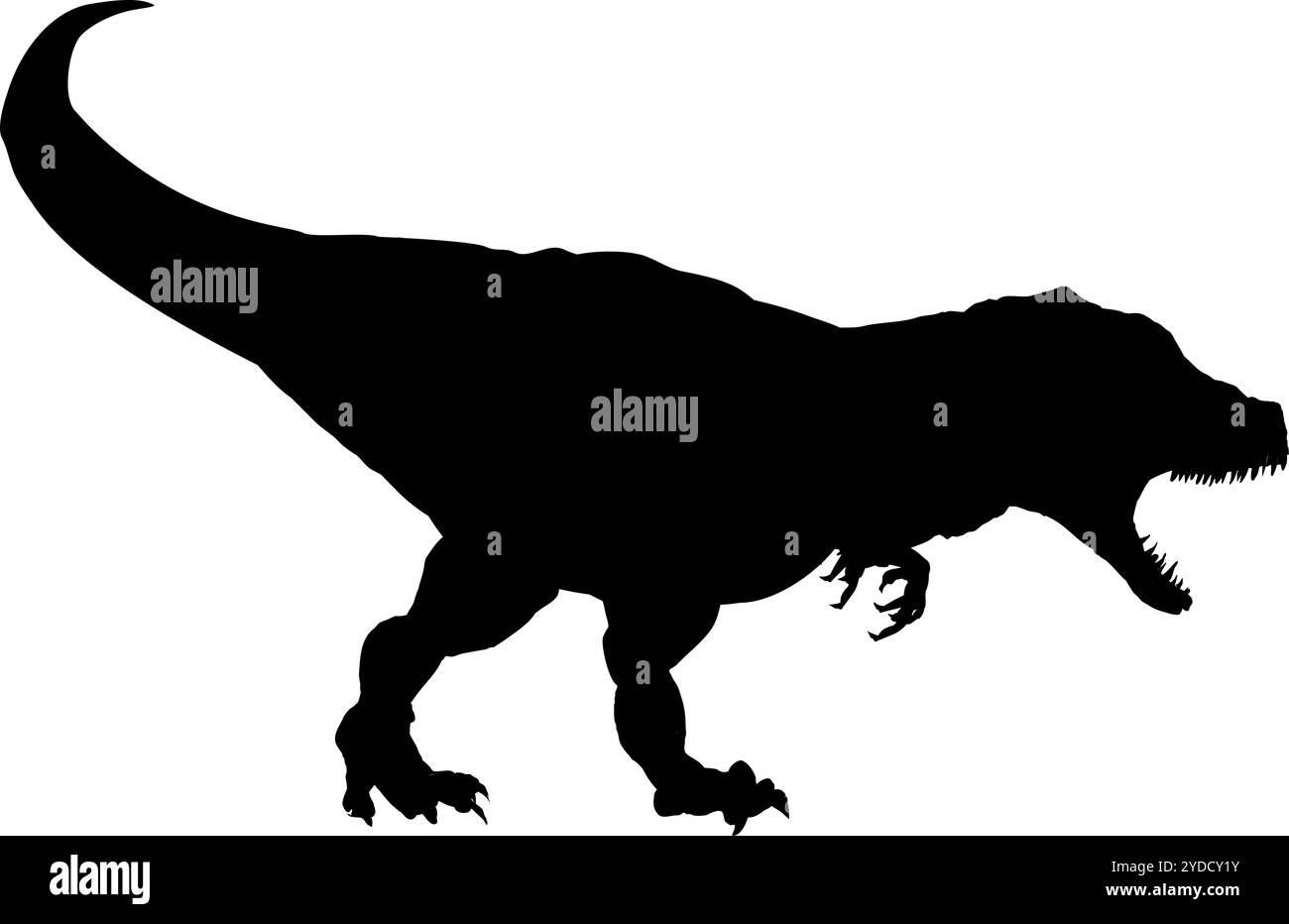 Tyrannosaurus silhouette, Trex Illustrazione Vettoriale