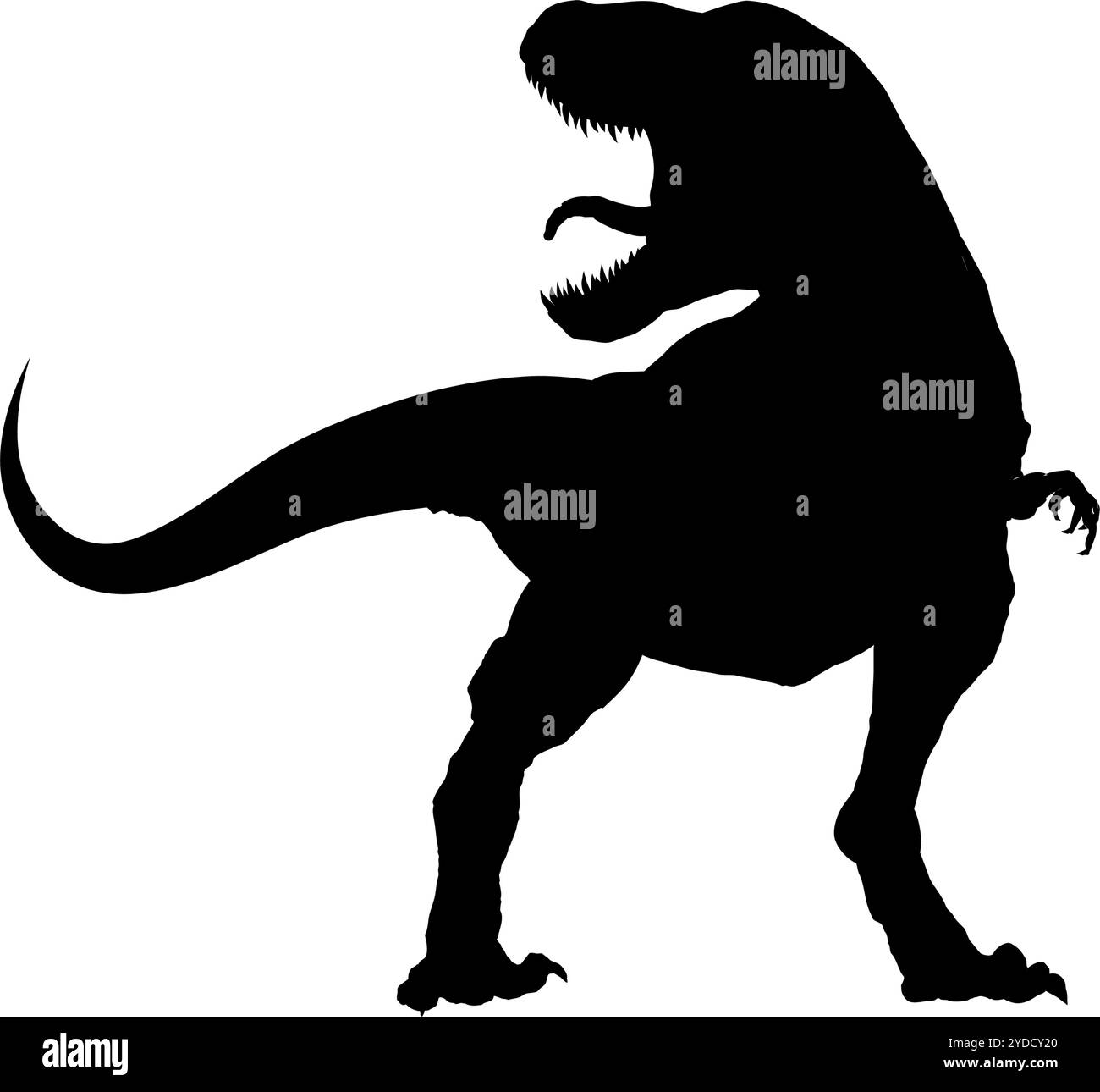 Tyrannosaurus silhouette, Trex Illustrazione Vettoriale