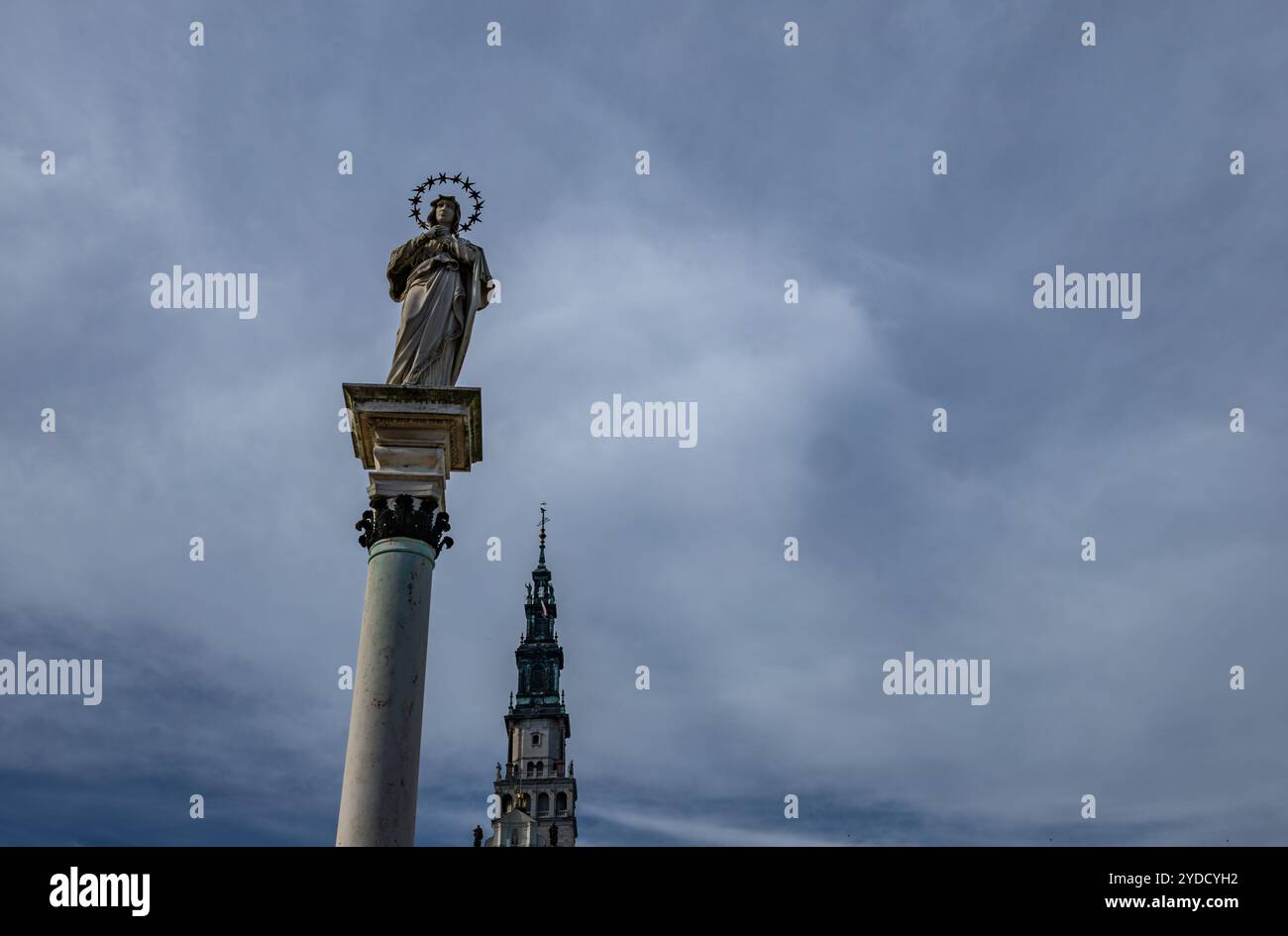 Monastero dedicato alla Beata Vergine Maria a Częstochowa, immagine della Madonna di Czestochowa in autunno Foto Stock