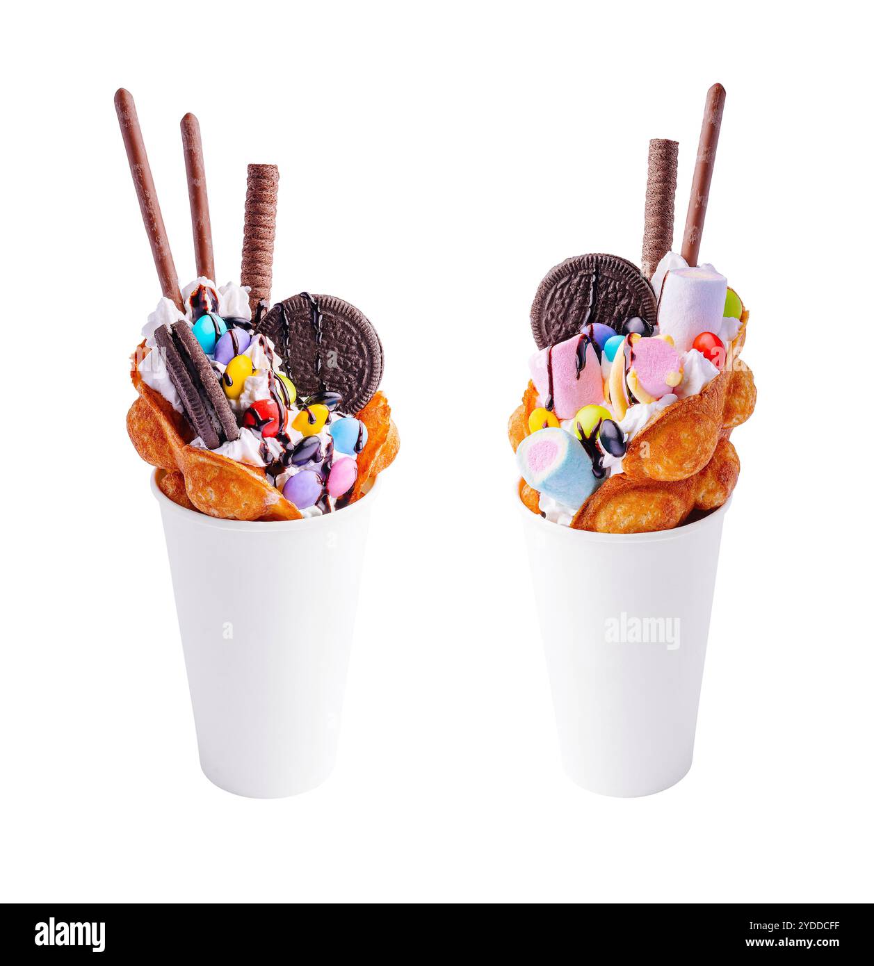 Hong kong o cialde con gelato e marshmallow Foto Stock