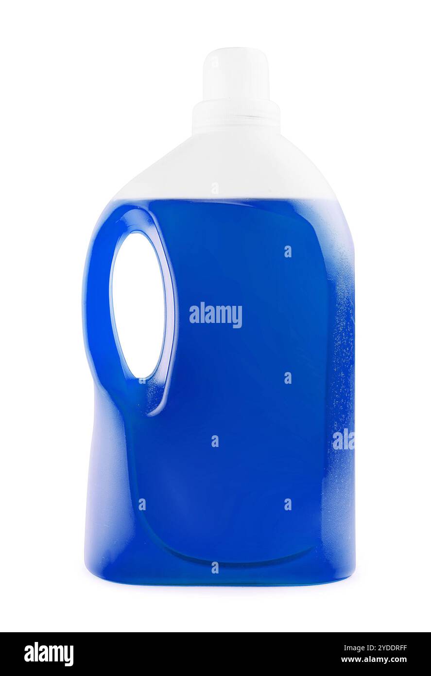 Sapone liquido blu o detergente in una bottiglia di plastica Foto Stock