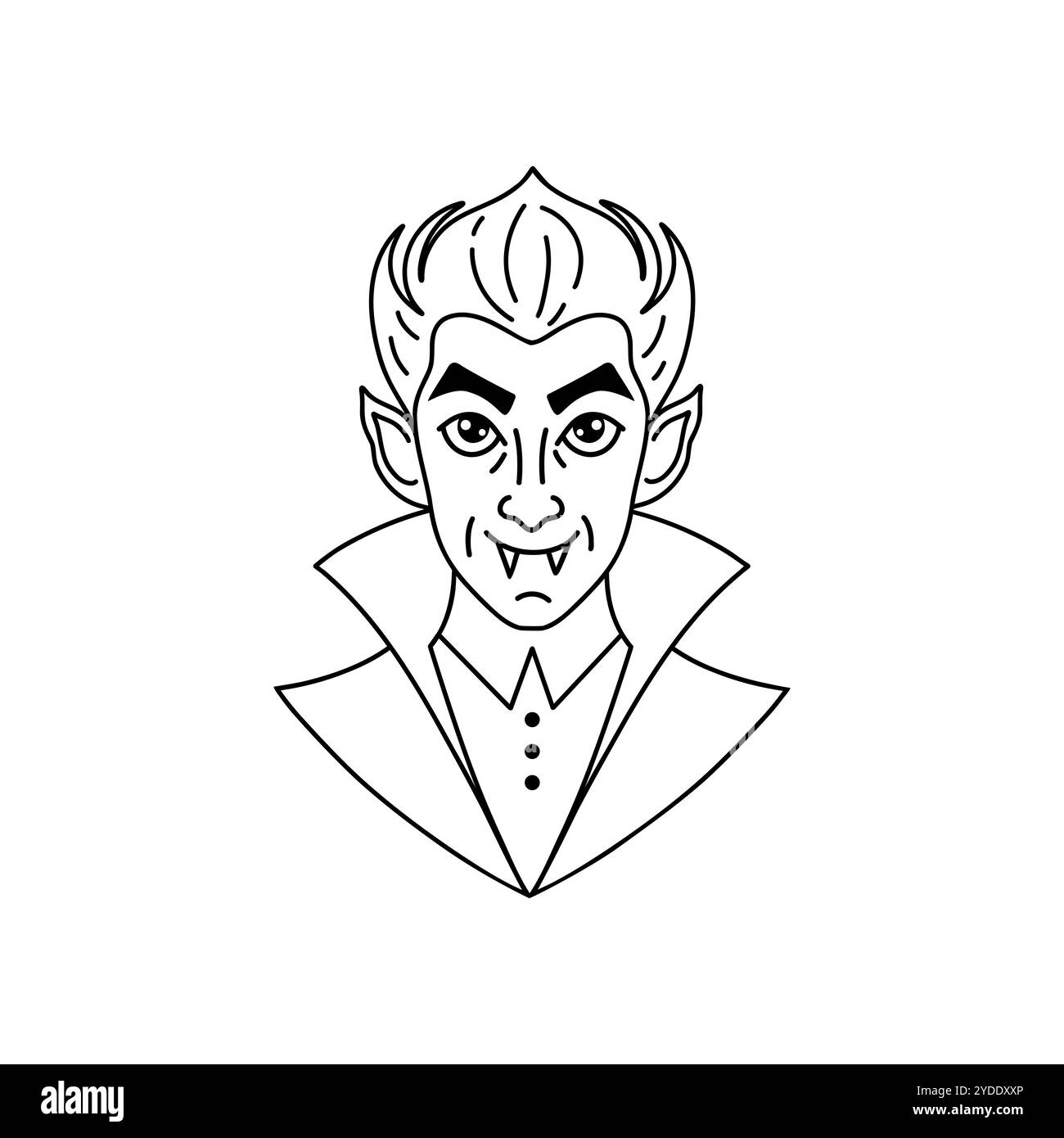 Allegro vampiro in stile doodle Illustrazione Vettoriale