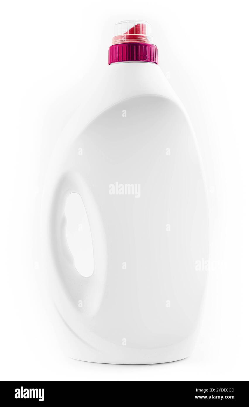 Contenitore in plastica per il liquido detergente isolato Foto Stock