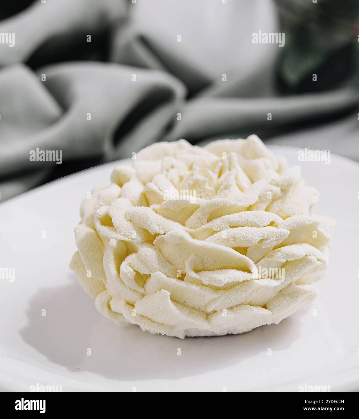 Mousse Cake di caffè primo piano sul piatto Foto Stock