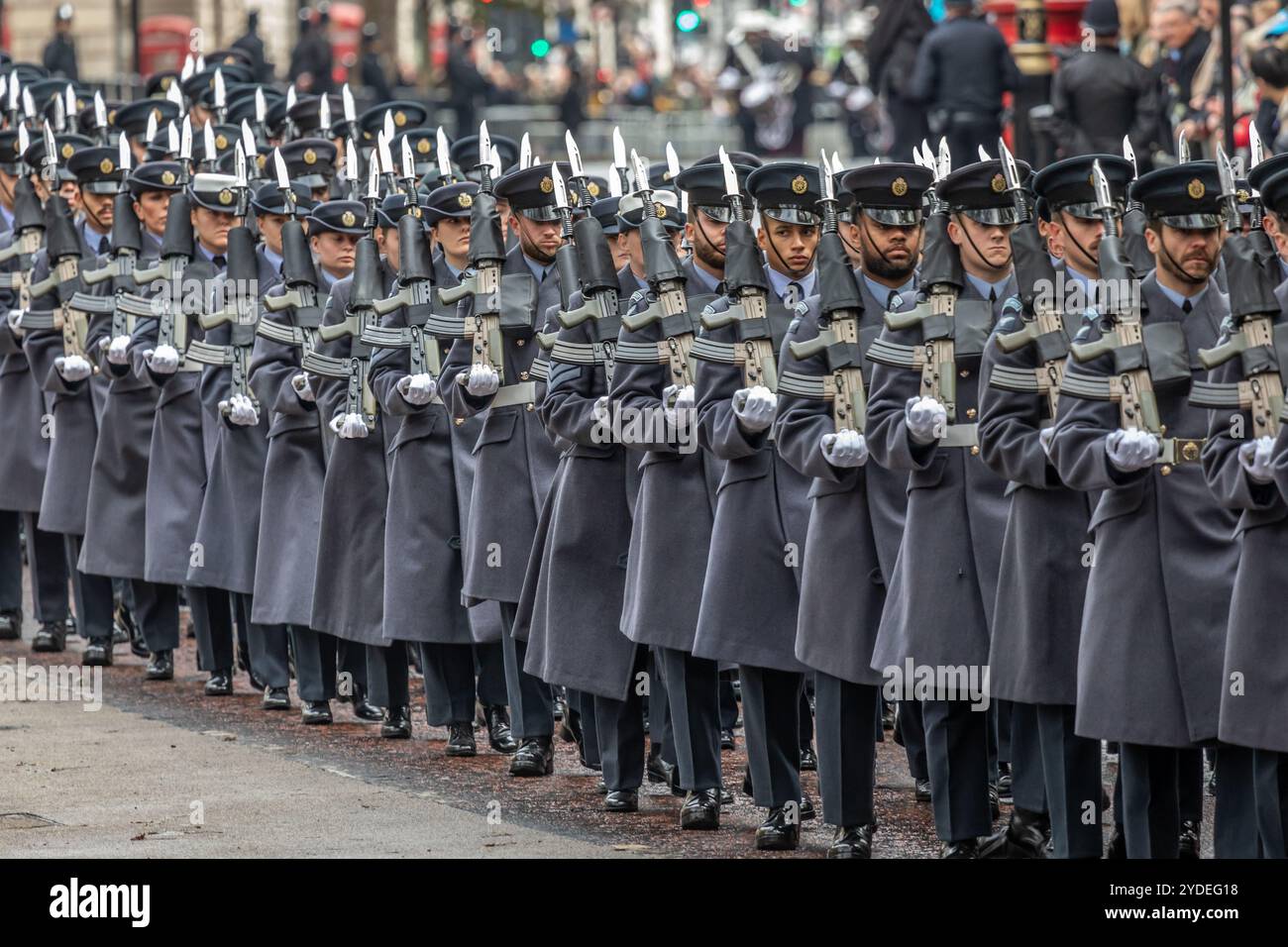 Personale della Royal Air Force, Birdcage Walk, Londra, Regno Unito Foto Stock