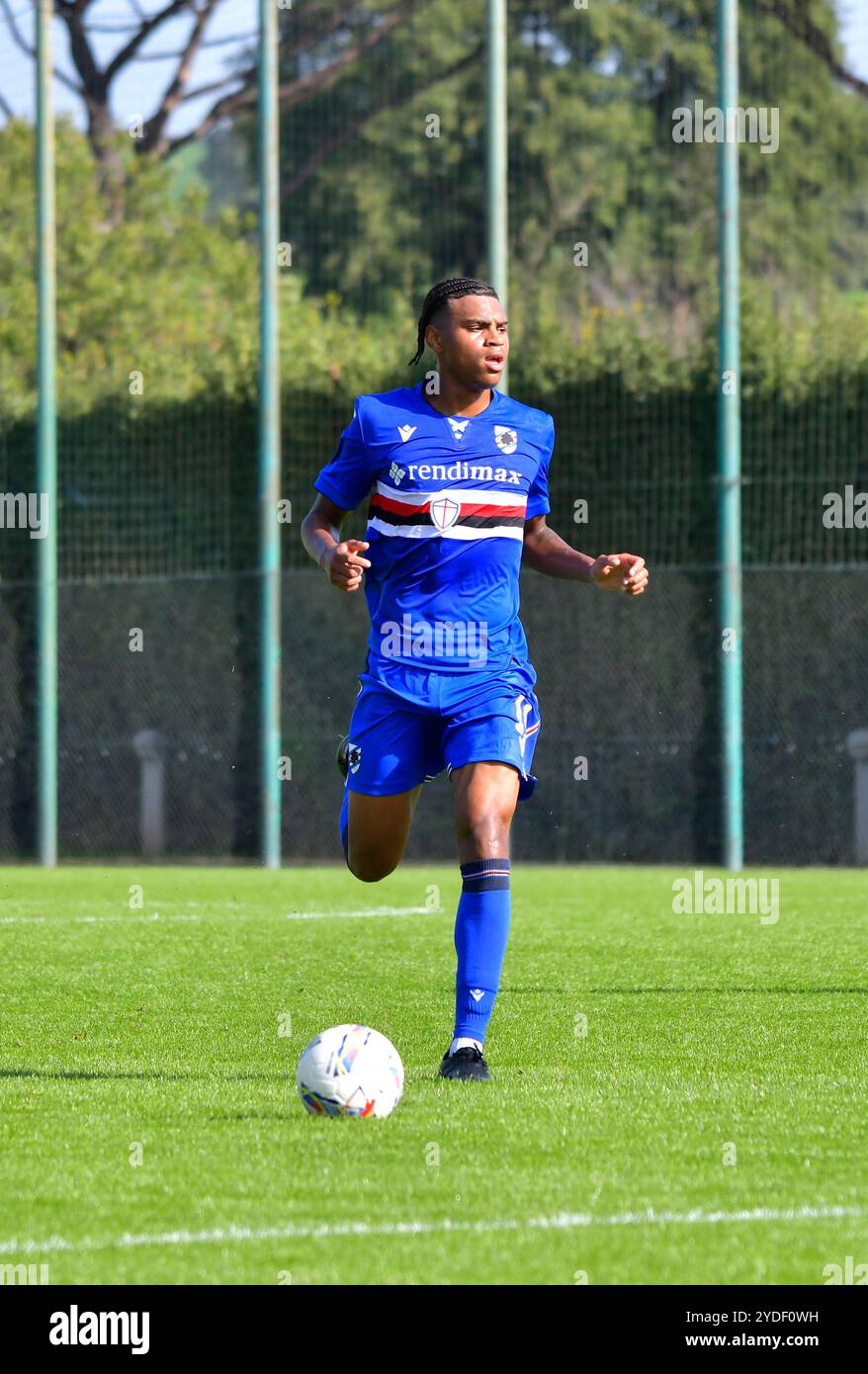 Alessandro Ovalle di Sampdoria U20 - Lazio U20 vs Sampdoria U20 9° giornata di Campionato Italiano di calcio Primavera 1 allo Stadio Mirko Fersini il 26 ottobre 2024 a Formello - Roma, Italia crediti: Roberto Bettacchi Fotografia/Alamy Live News Foto Stock