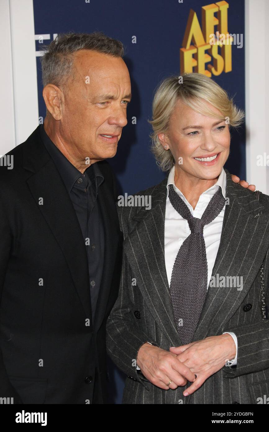 Los Angeles, Stati Uniti. 26 ottobre 2024. Tom Hanks, Robin Wright all'AFI Fest 2024 'Here' World Premiere Screening tenutosi al TCL Chinese Theatre, Los Angeles, CA, 25 ottobre 2024. Foto: Joseph Martinez/PictureLux credito: PictureLux/The Hollywood Archive/Alamy Live News Foto Stock