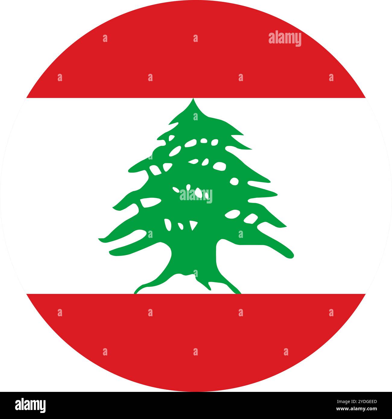 Bandiera del cerchio del Libano, bandiera del cerchio del Libano, immagini vettoriali Illustrazione Vettoriale