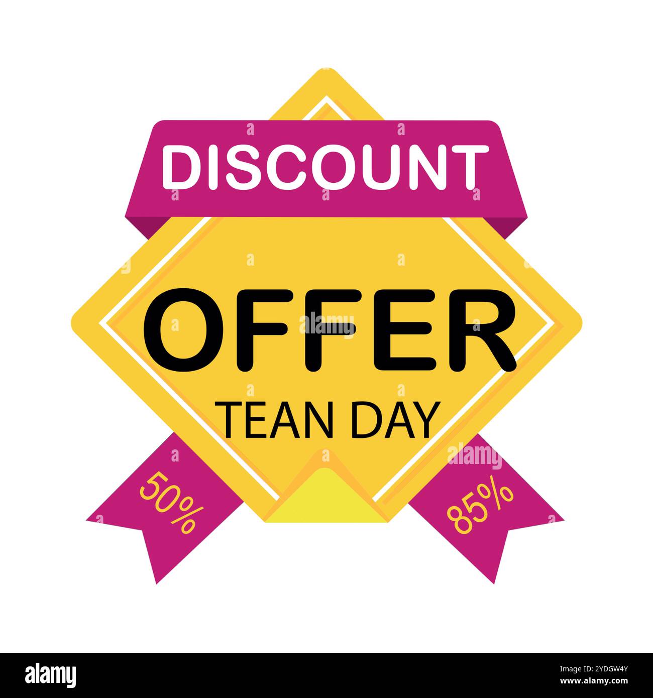 Sconto del 50% sugli sconti promozionali, modello per pubblicità sui prodotti, banner Web, opuscoli, certificati e cartoline. Banner vettoriale Illustrazione Vettoriale