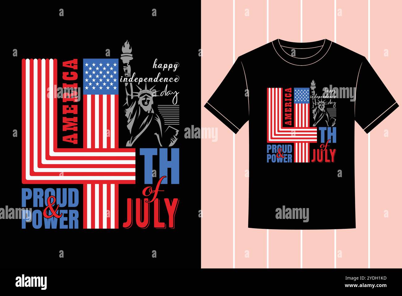 4 luglio: T-shirt per il giorno dell'indipendenza Design Inspirational Vector Graphic Illustrazione Vettoriale