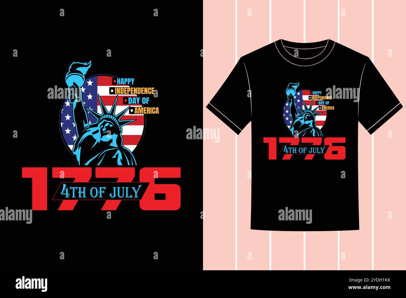 4 luglio: T-shirt per il giorno dell'indipendenza Design Inspirational Vector Graphic Illustrazione Vettoriale