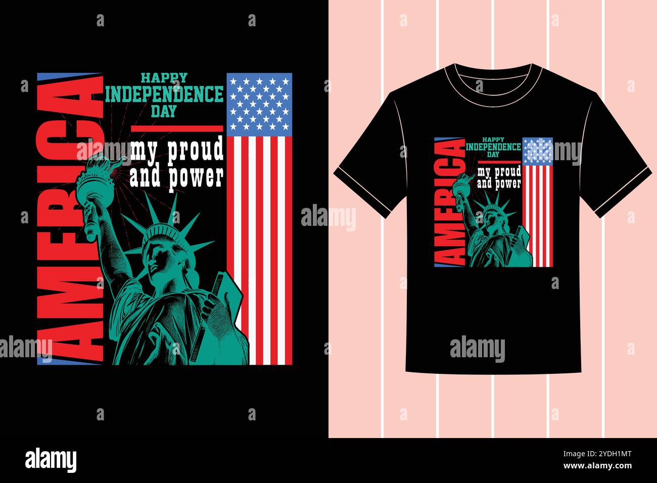 Design della T-shirt dello stato americano e Vector d'ispirazione americana Illustrazione Vettoriale