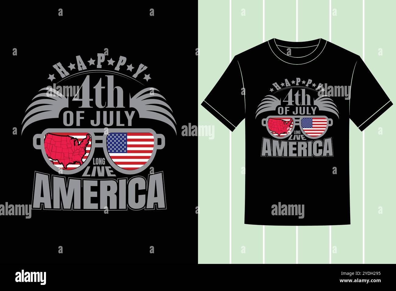 4 luglio: T-shirt per il giorno dell'indipendenza Design Inspirational Vector Graphic Illustrazione Vettoriale