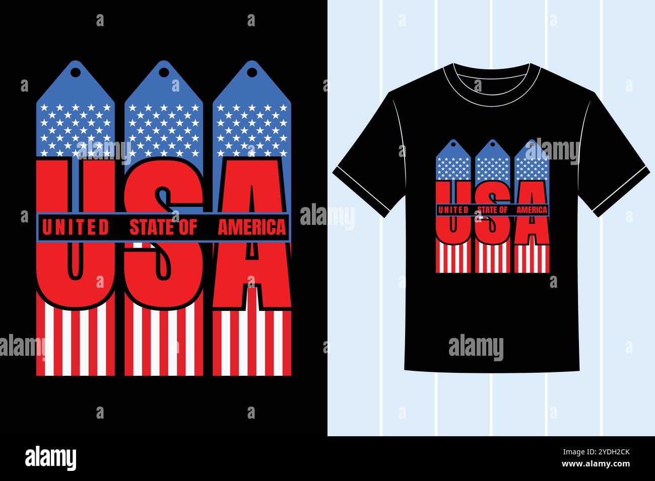Design della T-shirt dello stato americano e Vector d'ispirazione americana Illustrazione Vettoriale