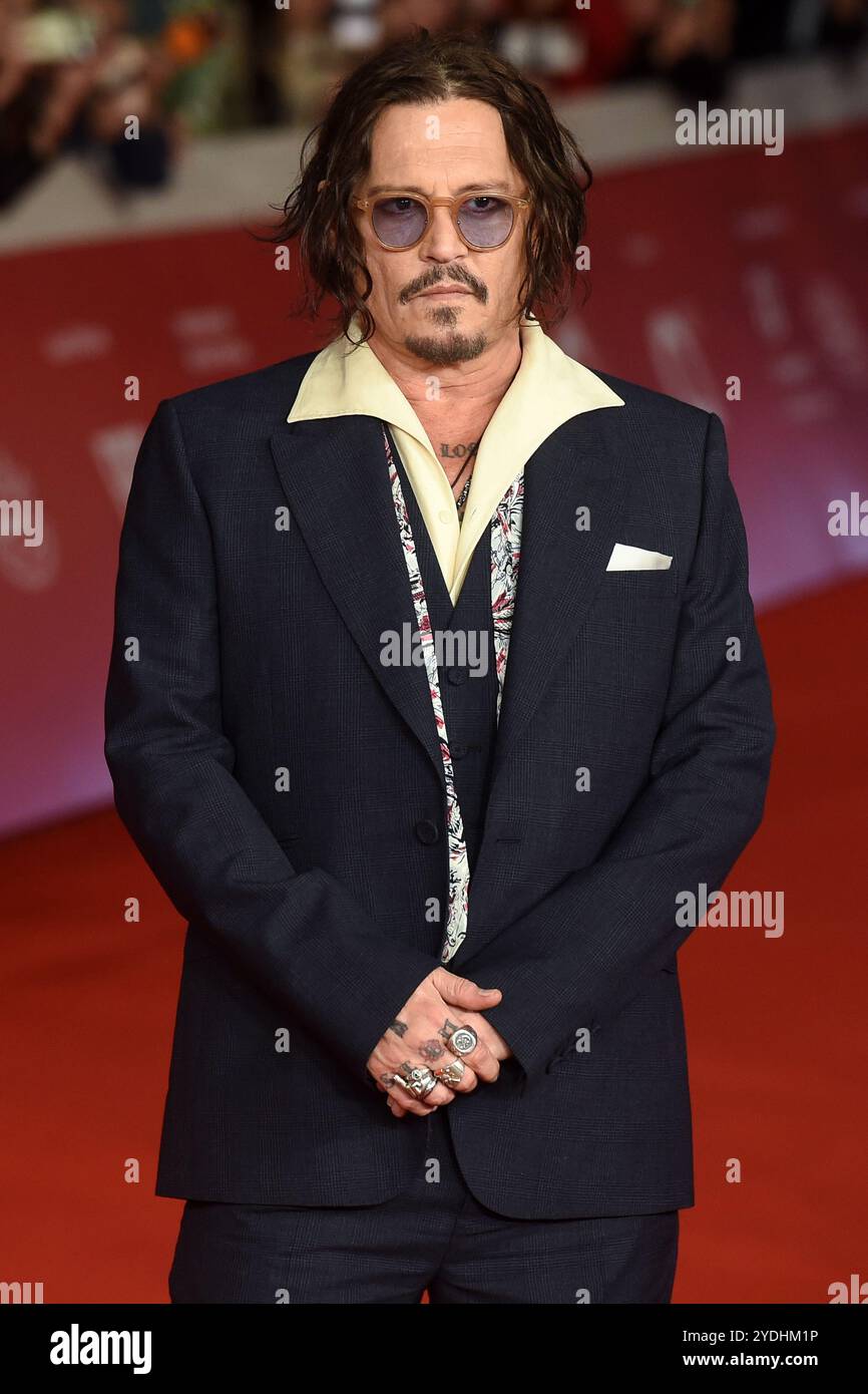 Roma, Lazio. 26 ottobre 2024. Johnny Depp partecipa al ModiC Three Days on the Wing of Madness Red carpet durante il 19° Festival del Cinema di Roma all'Auditorium Parco della musica il 26 ottobre 2024 a Roma, Italia Credit: massimo insabato/Alamy Live News Foto Stock