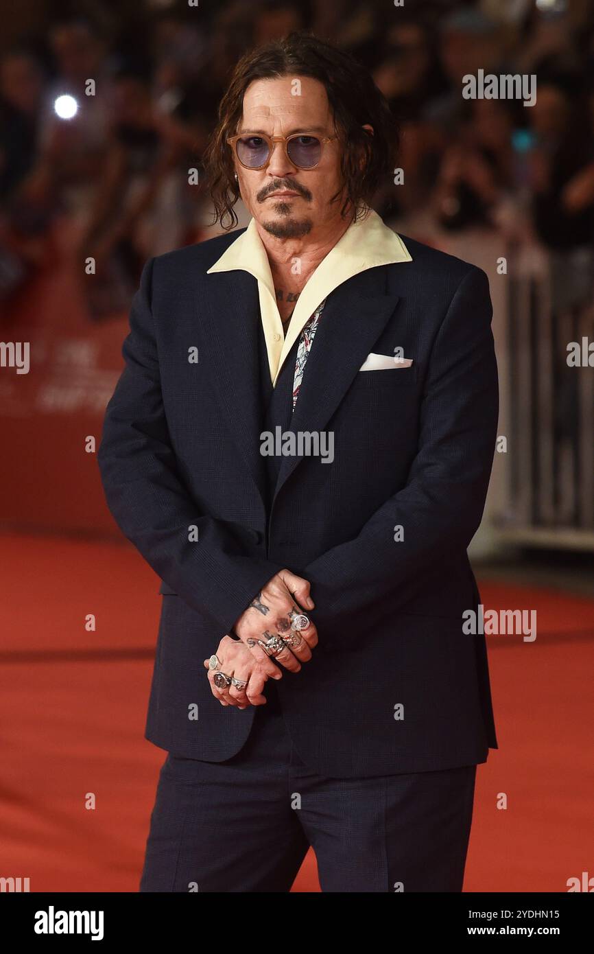 Roma, Lazio. 26 ottobre 2024. Johnny Depp partecipa al ModiC Three Days on the Wing of Madness Red carpet durante il 19° Festival del Cinema di Roma all'Auditorium Parco della musica il 26 ottobre 2024 a Roma, Italia Credit: massimo insabato/Alamy Live News Foto Stock