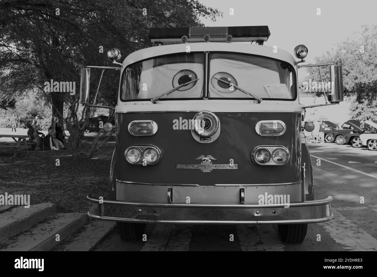Antico motore antincendio americano LaFrance. Foto Stock