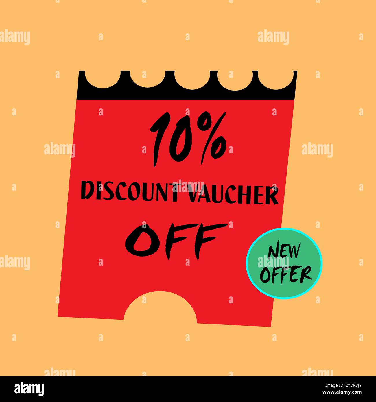 Sconto del 10% sugli sconti promozionali, modello per pubblicità sui prodotti, banner Web, opuscoli, certificati e cartoline. Banner vettoriale, Illustrazione Vettoriale