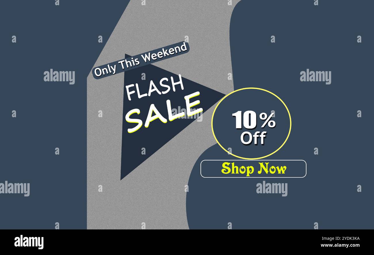 Sconto del 10% sugli sconti promozionali, modello per pubblicità sui prodotti, banner Web, opuscoli, certificati e cartoline. Banner vettoriale, Illustrazione Vettoriale