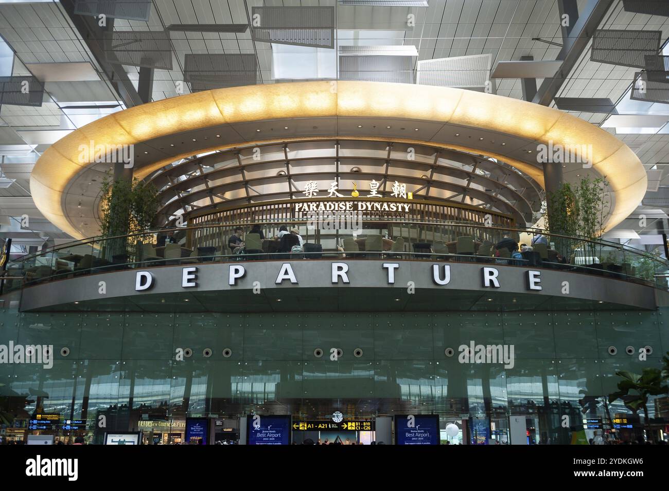 18.04.2019, Singapore, Repubblica di Singapore, Asia, vista sulla sala partenze del Terminal 3 dell'aeroporto Changi, Asia Foto Stock