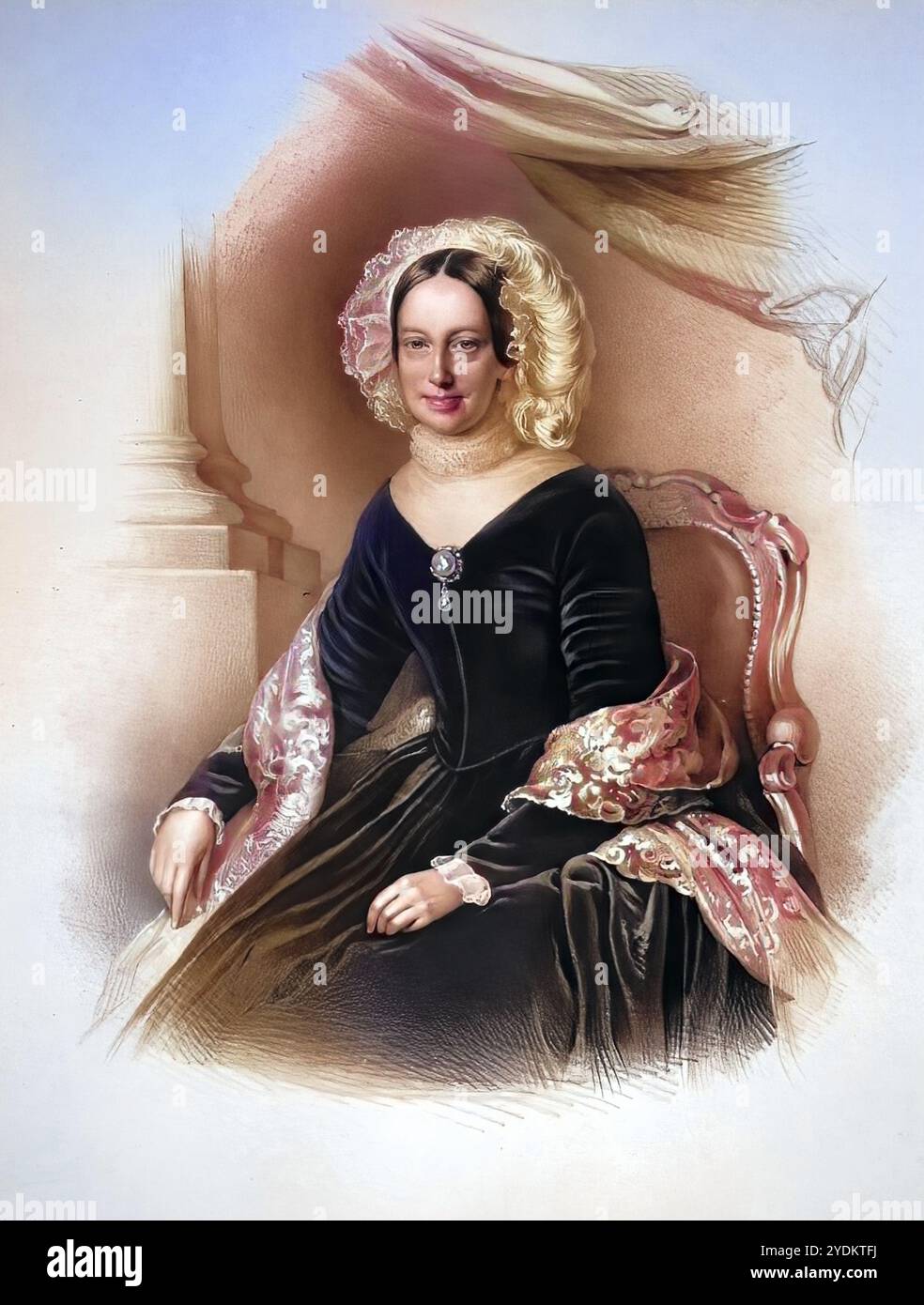 Marie-Louise von Österreich (geb. 12. Dezember 1791 a Vienna; gest. 17. Dezember 1847 a Parma), eigentlich Maria Ludovica Leopoldina Franziska Therese Josepha Lucia, Erzherzogin von Österreich, ab 1817 auch Maria Luigia d’Asburgo-Lorena, Duchessa di Parma, Piacenza e Guastalla, War die Tochter von Maria Theresia von Bourbon-Sizilien und Franz II./I., Historisch, digital restaurierte Vorlaus Reprodution von 19. Jahrhundert, data record non dichiarata Foto Stock