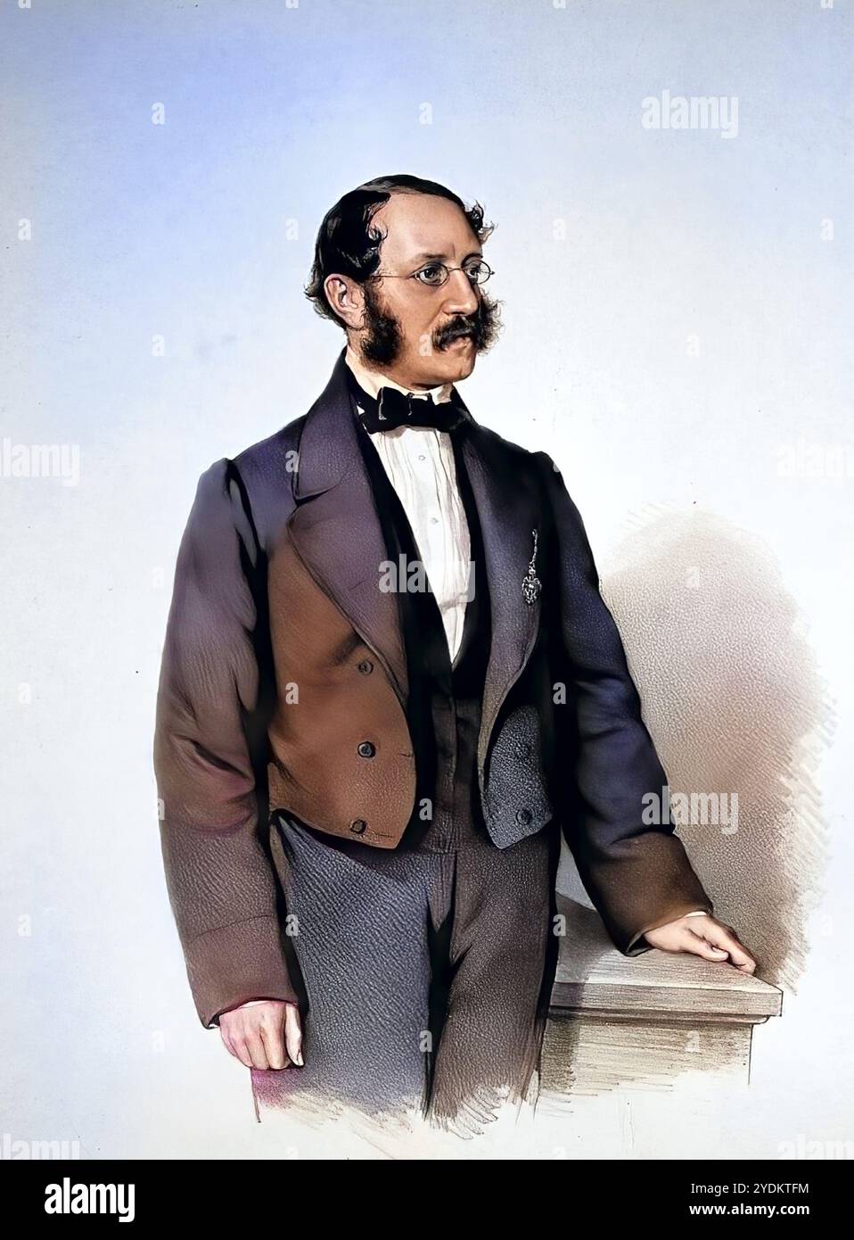 Max von Gomperz (geb. 1. März 1822 in Brünn; gest. 7. November 1913 in Wien) War ein Österreichischer Industrieller und Bankier, Historisch, digital restaurierte Reproduktion von einer Vorlage aus dem 19. Jahrhundert, data record non dichiarata Foto Stock