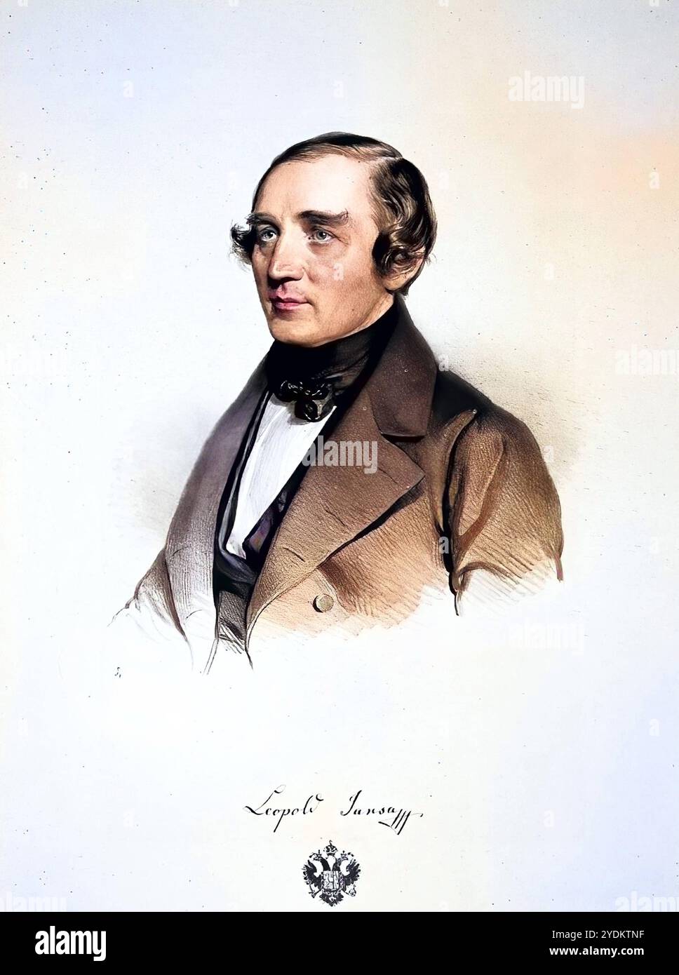 Leopold Jansa geb. 23. März 1795 a Wildenschwert, Böhmen gest. 24. Januar 1875 in Wien War ein tschechisch-Österreichischer violinist und Komponist, Foto Stock