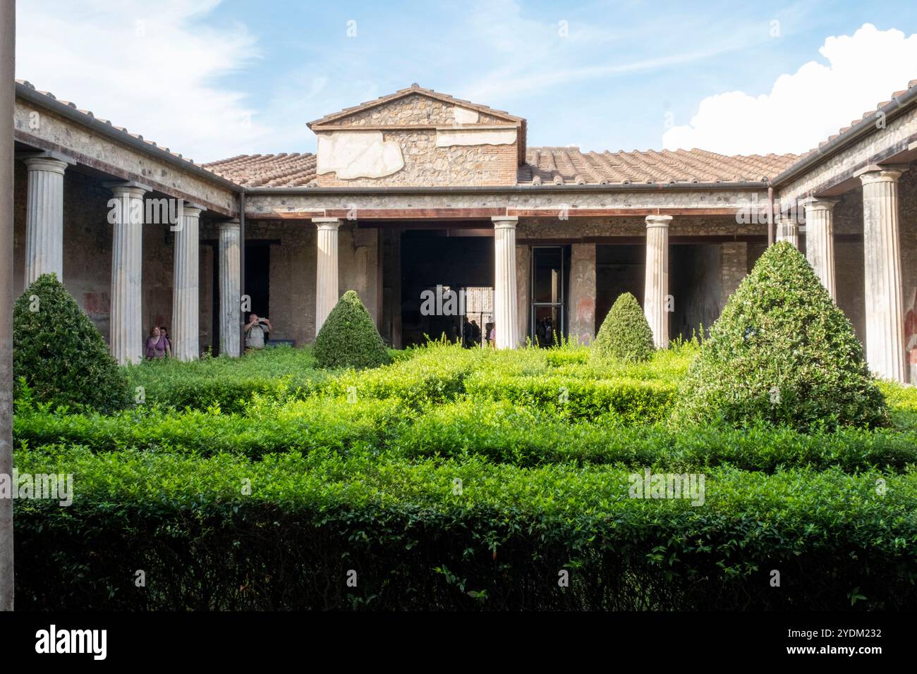 Ampio atrio nella Casa di Menandro, Parco Archeologico di Pompei, Napoli, Italia. Foto Stock