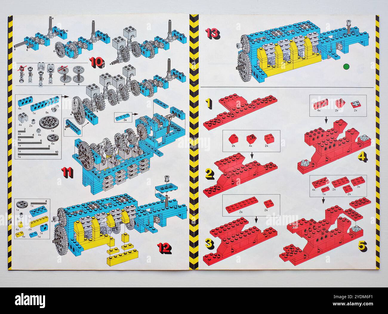 Manuale di istruzioni per il set auto Lego Technic originale 853 per Regno Unito e Australia circa 1978 Foto Stock