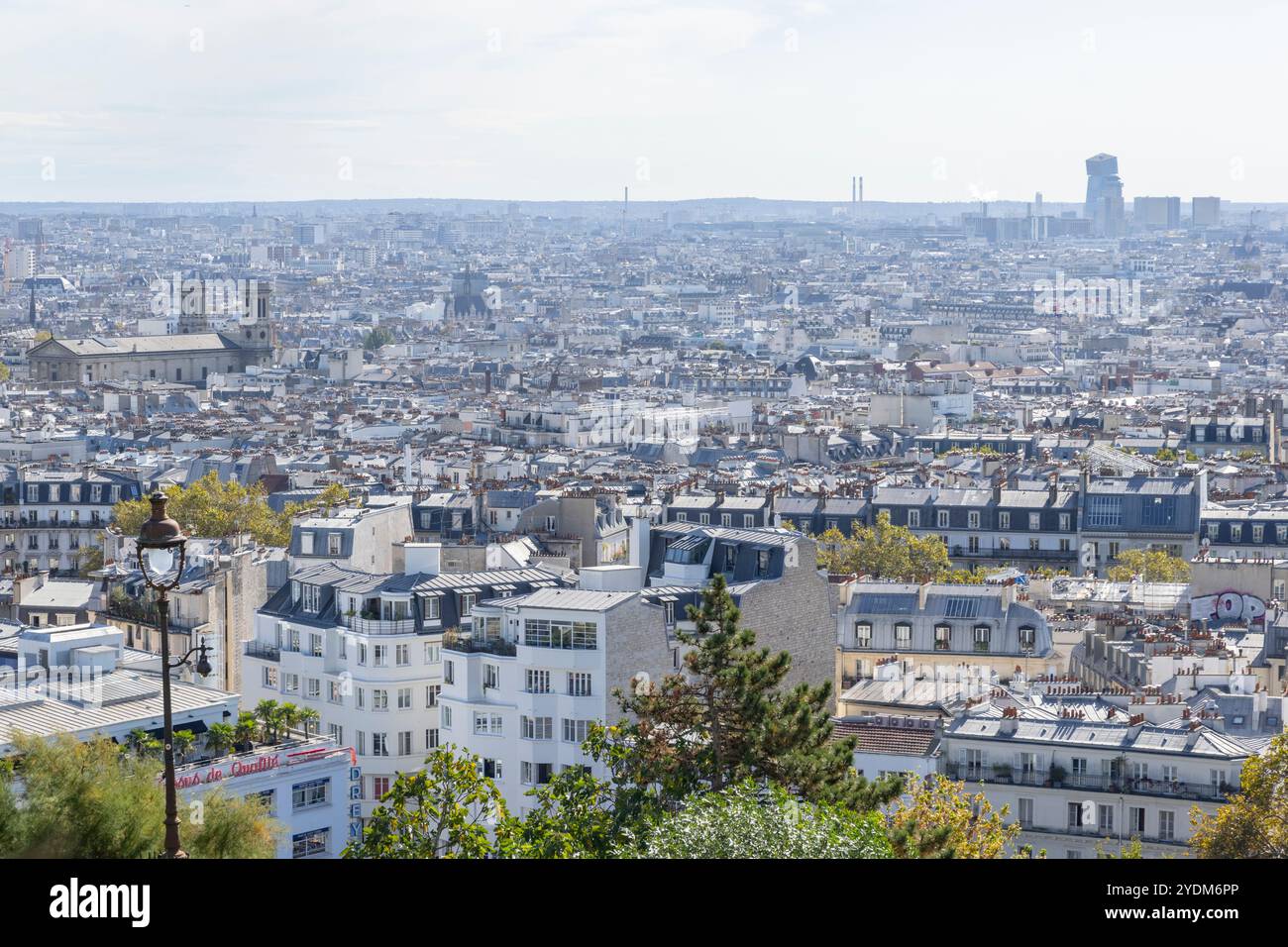 Una vista sulla collina di Montmartre a Parigi, in Francia Foto Stock